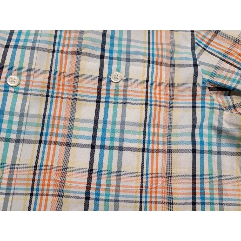 Orvis Shirt Men Medium Multi Plaid Long Sleeve Button Down Outdoors Fishing Camp - Picture 9 of 16